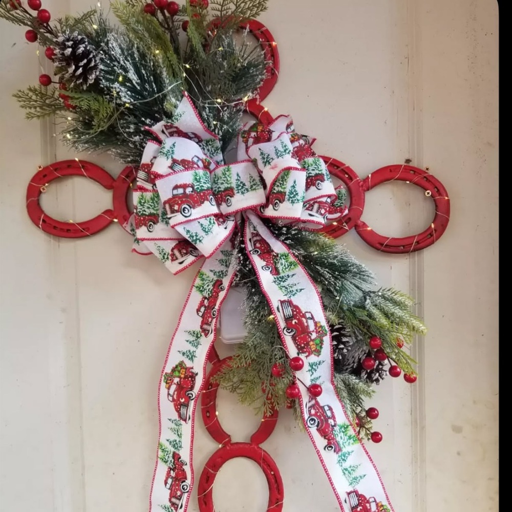 Decorated Horseshoe Cross